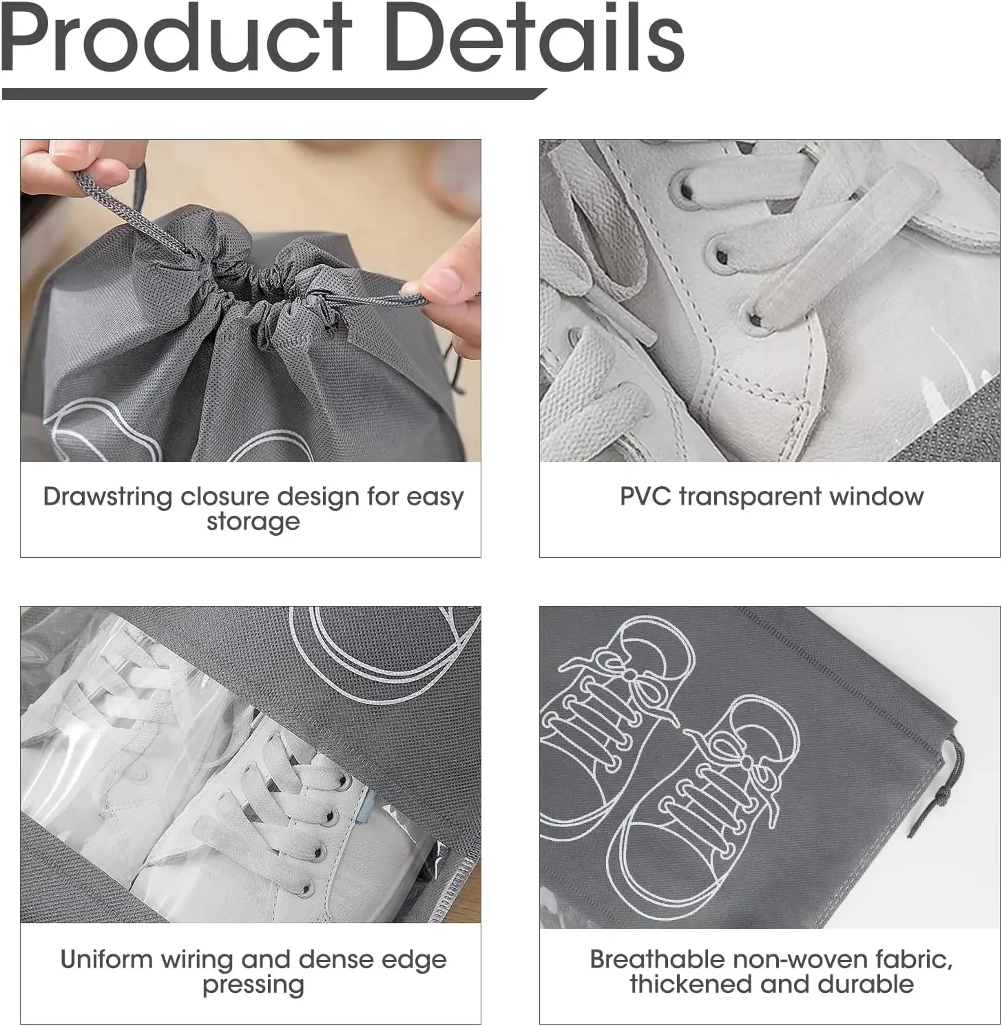 10PCS Non Woven Shoe Storage B - Shoe Bag Dust review and price