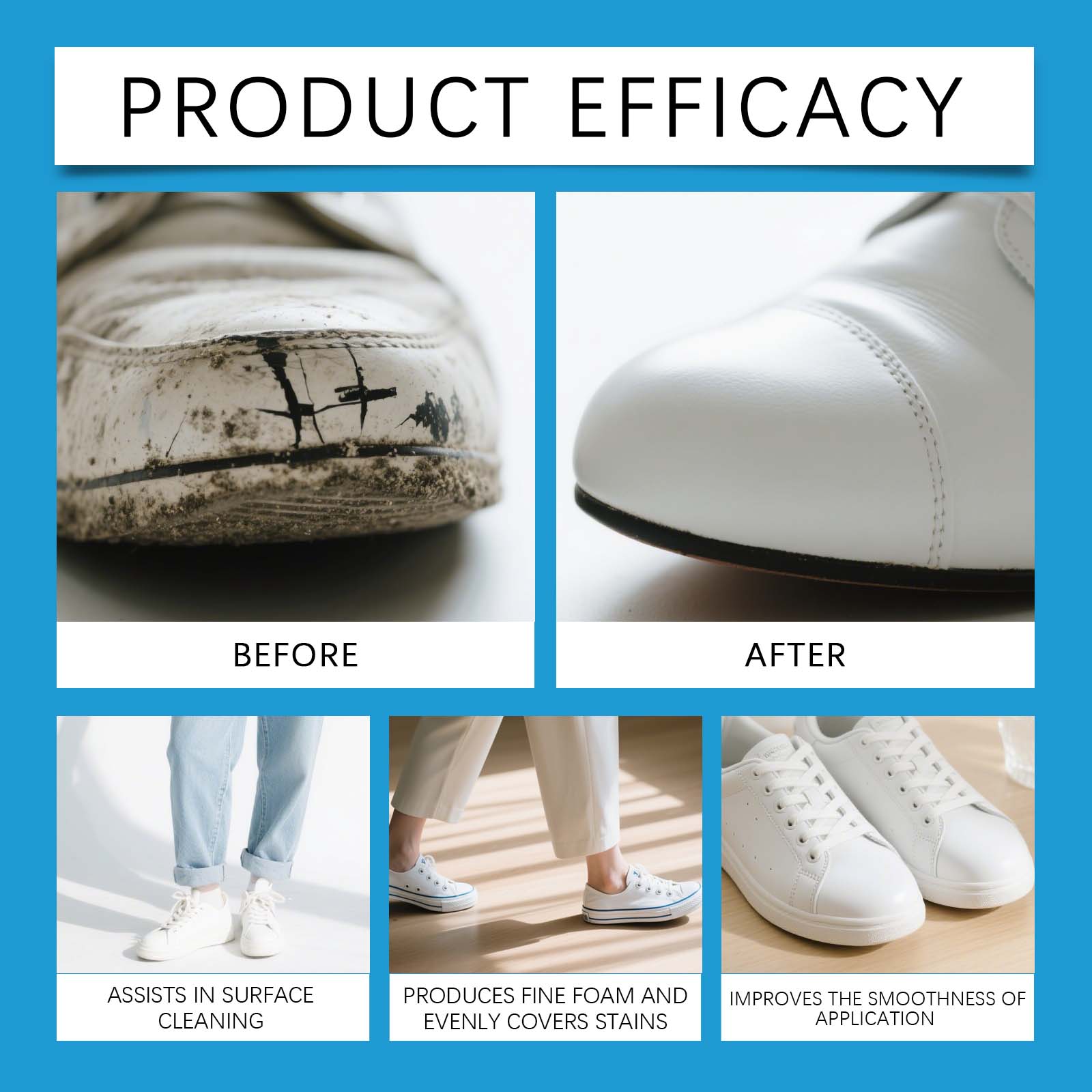 White Shoe Cleaner Cream Sneak - Sneaker Leather Care review and price